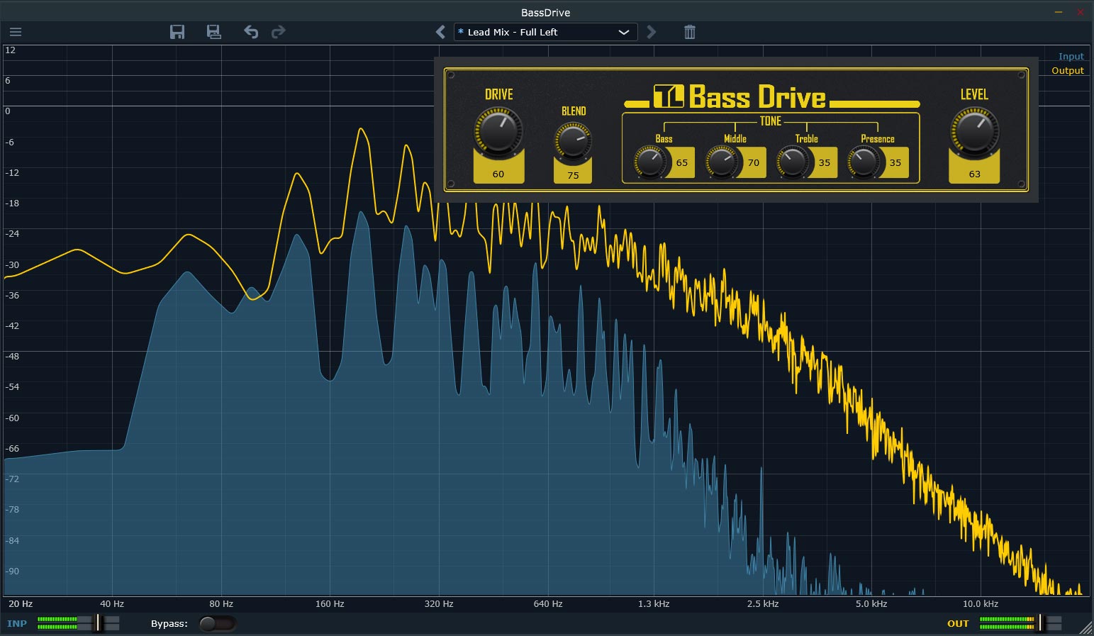 As visual as possible with frequency spectrum display | TL Bassdrive