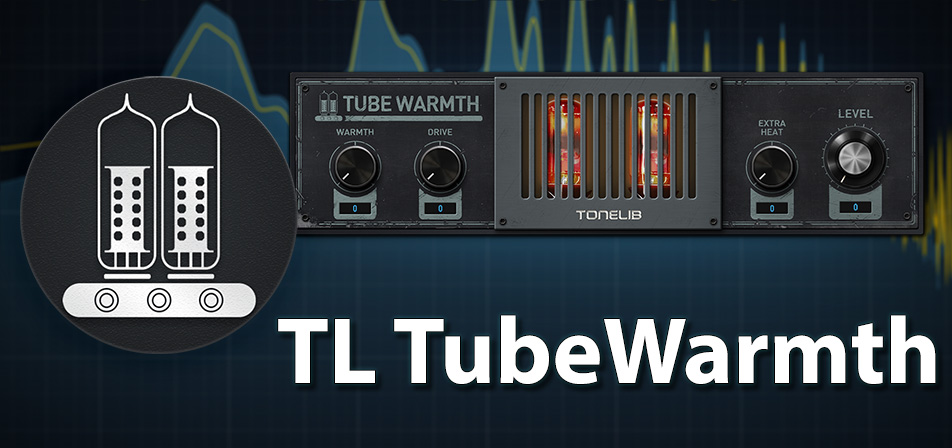 ToneLib TubeWarmth - Thumbnail with icon and rack-styled version of TL TubeWarmth interface.