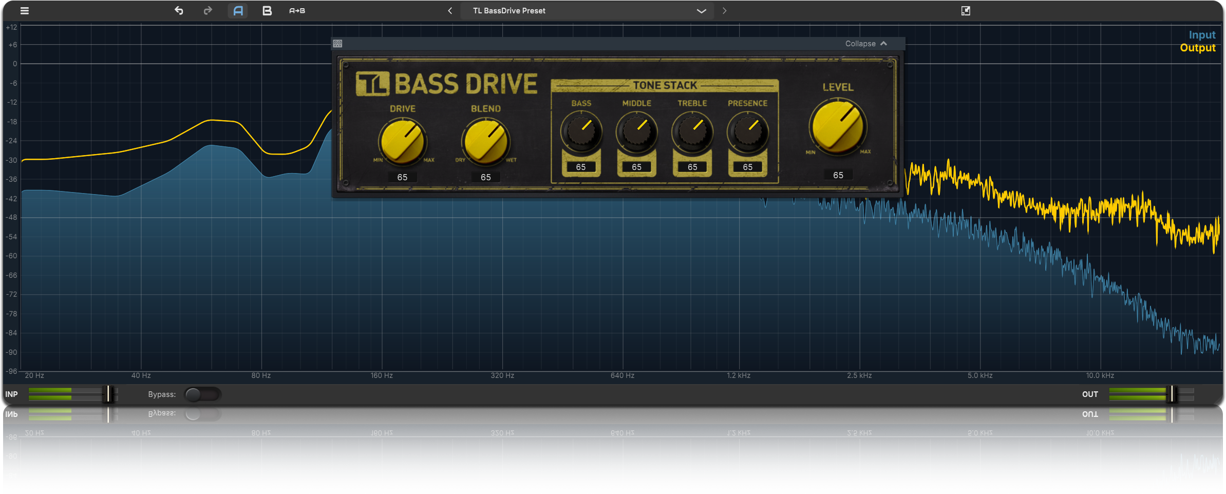 Updated GUI with A/B switching feature | TL BassDrive