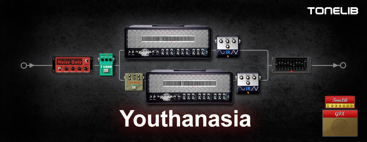 Preset for ToneLib GFX in the sound of Dave Mastain of Megadeth from the song Youthanasia