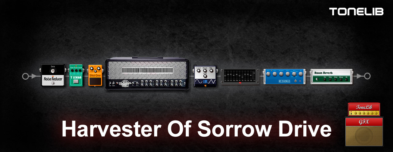 ToneLib GFX user drive tone preset for the song Harvester of Sorrow by Metallica